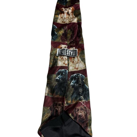 Vintage Ralph Marlin Dogs Rm Style Novelty Neck Tie Unique Rare Hard to Find - Picture 3 of 5